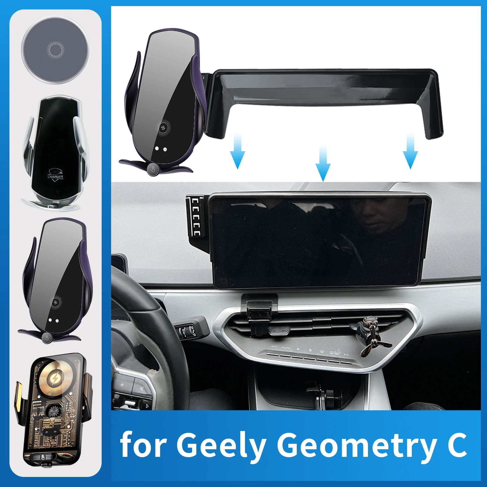 

Car Mobile Phone Holder for Geely Geometry C Charging Bracket Navigation Stand Auto Accessories