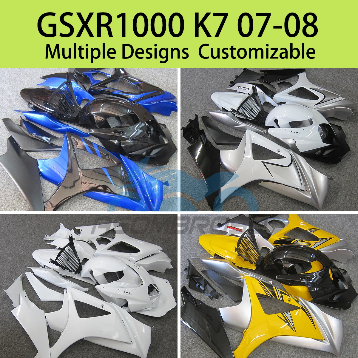 

Для SUZUKI GSXR 1000 07 08 комплект обтекателей из АБС-пластика GSXR 1000 2007 2008, пластиковая часть, комплект кузова, обтекатели кузова мотоцикла