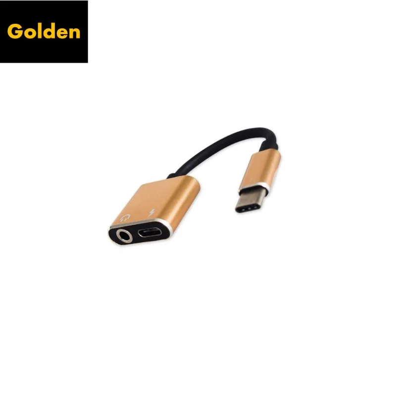 Type-C Connector Cable for LeTV - 2 in 1 Audio+Charging, 3.5mm Earphone Splitter