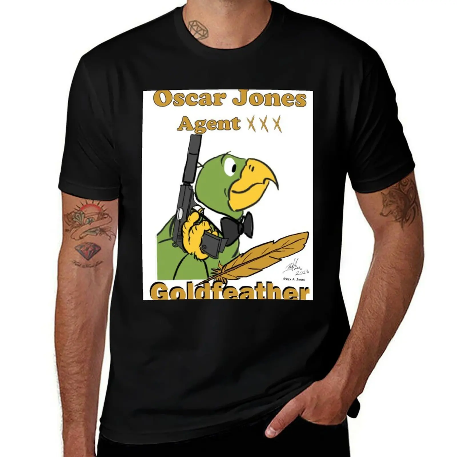 

Oscar Jones Agent Triple Talon: Goldfeather T-Shirt t shirt personalised man t shirt designer funny t shirts man T-Shirt
