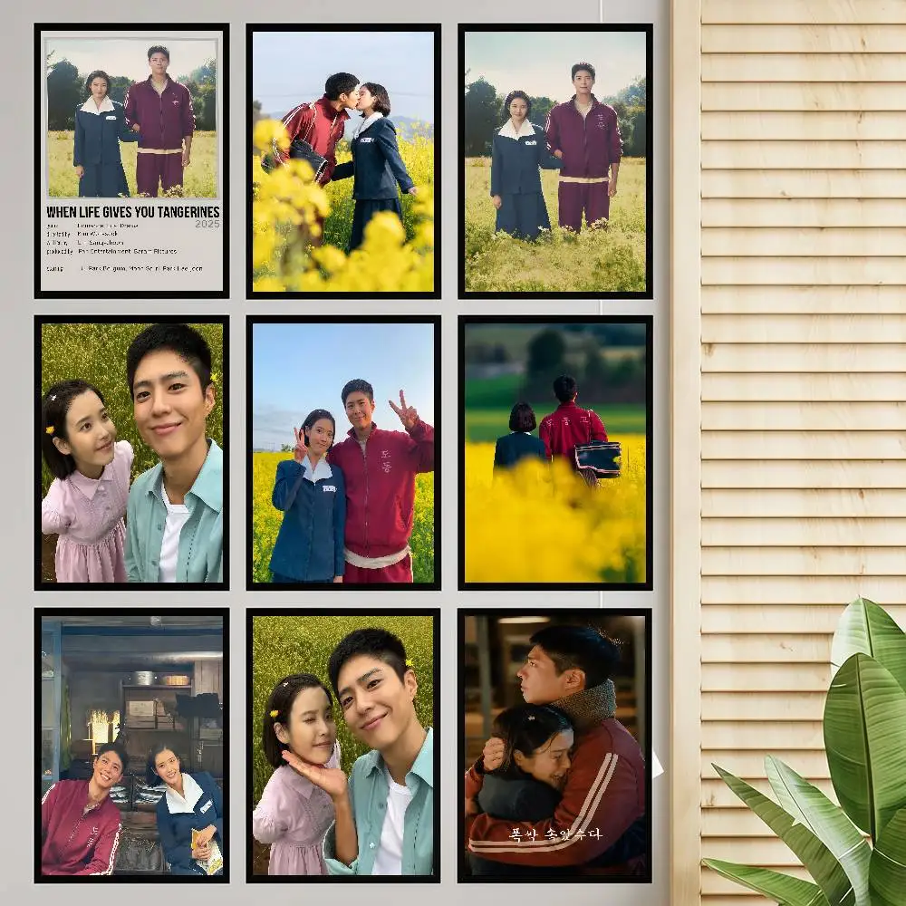 Koreanisches Drama, wenn das Leben Sie verleiht, Mandarinen, klassische Vintage-Poster, Vintage-Zimmer, Zuhause, Bar, Café, Dekor, nordische Heimdekoration
