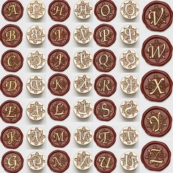 Vintage 26 Alphabets A-Z Initial Letter Wax Sealing Stamp Brass Head DIY Scrapbooking for Gift Wrap Wedding Card Envelope Decor