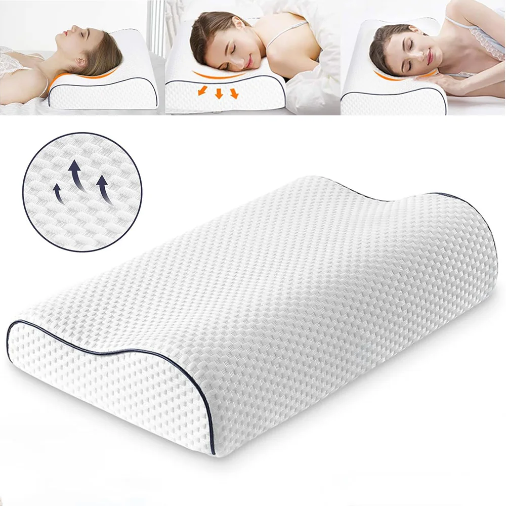 Memory-Schaum-Kissen, Minimalistisches Design, Komfortkissen für Nacken und Schulter, Ergonomisches Nackenkissen