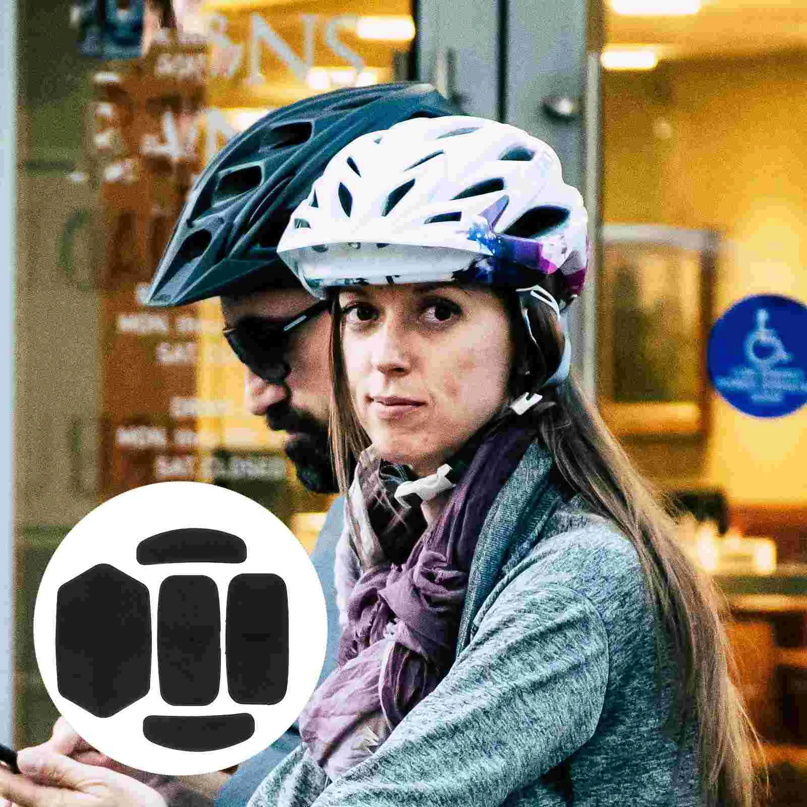 5 Pcs Sponge Lining Pad Replacement Bike Pads Football Padding Liner Black Motorcycle Protection