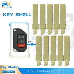 KEYECU 10PCS Flip Remote Key Blade for 2018 2019 Jeep Wrangler 68292944AA OHT1130261