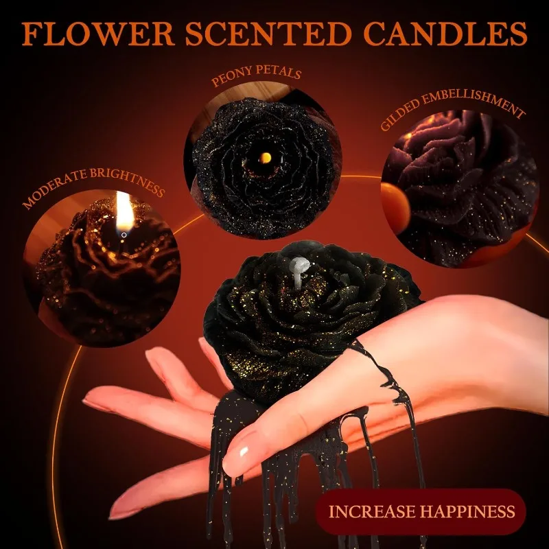 الفاوانيا الشموع المعطرة بدرجة حرارة منخفضة للأزواج عيد الحب منخفضة الحرارة بالتنقيط شمع الصويا جو شمعة للبالغين، 80 جرام #5