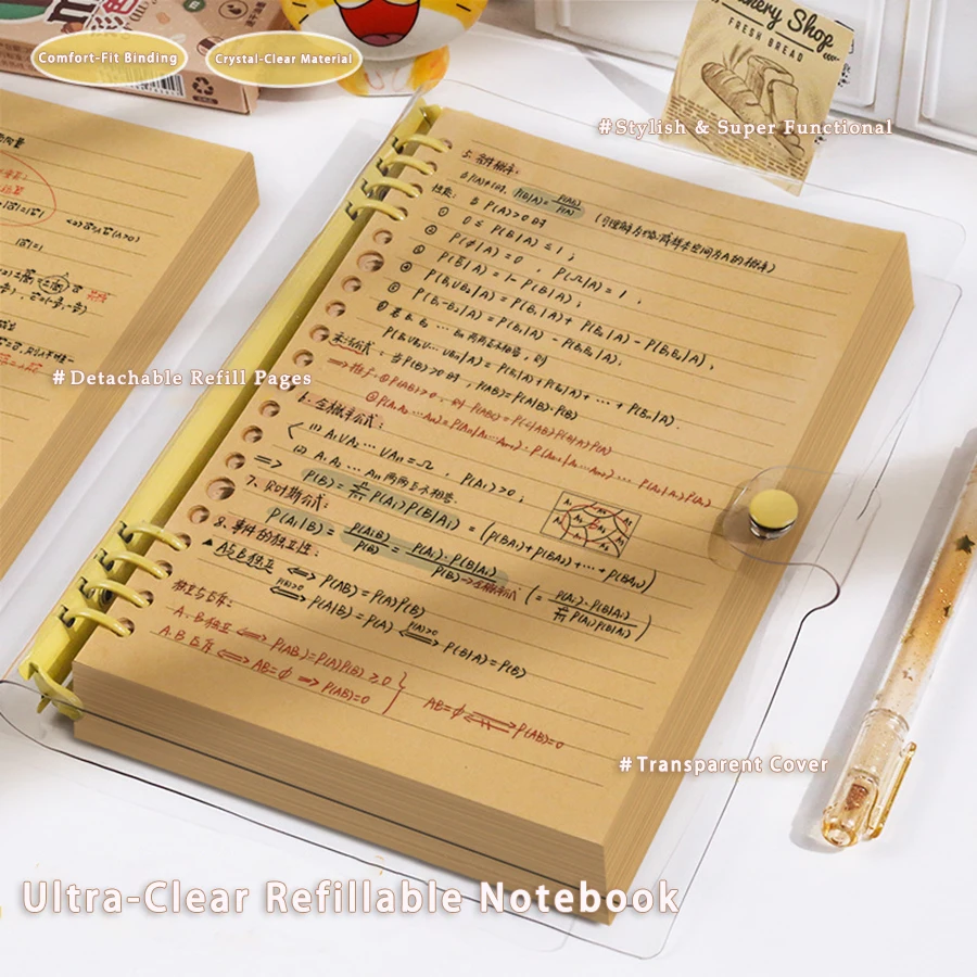 caderno-kraft-recarregavel-ultra-transparente-a5-b5-120-folhas-planejador-de-estudo-material-escolar-para-estudantes-profissionais-organizador
