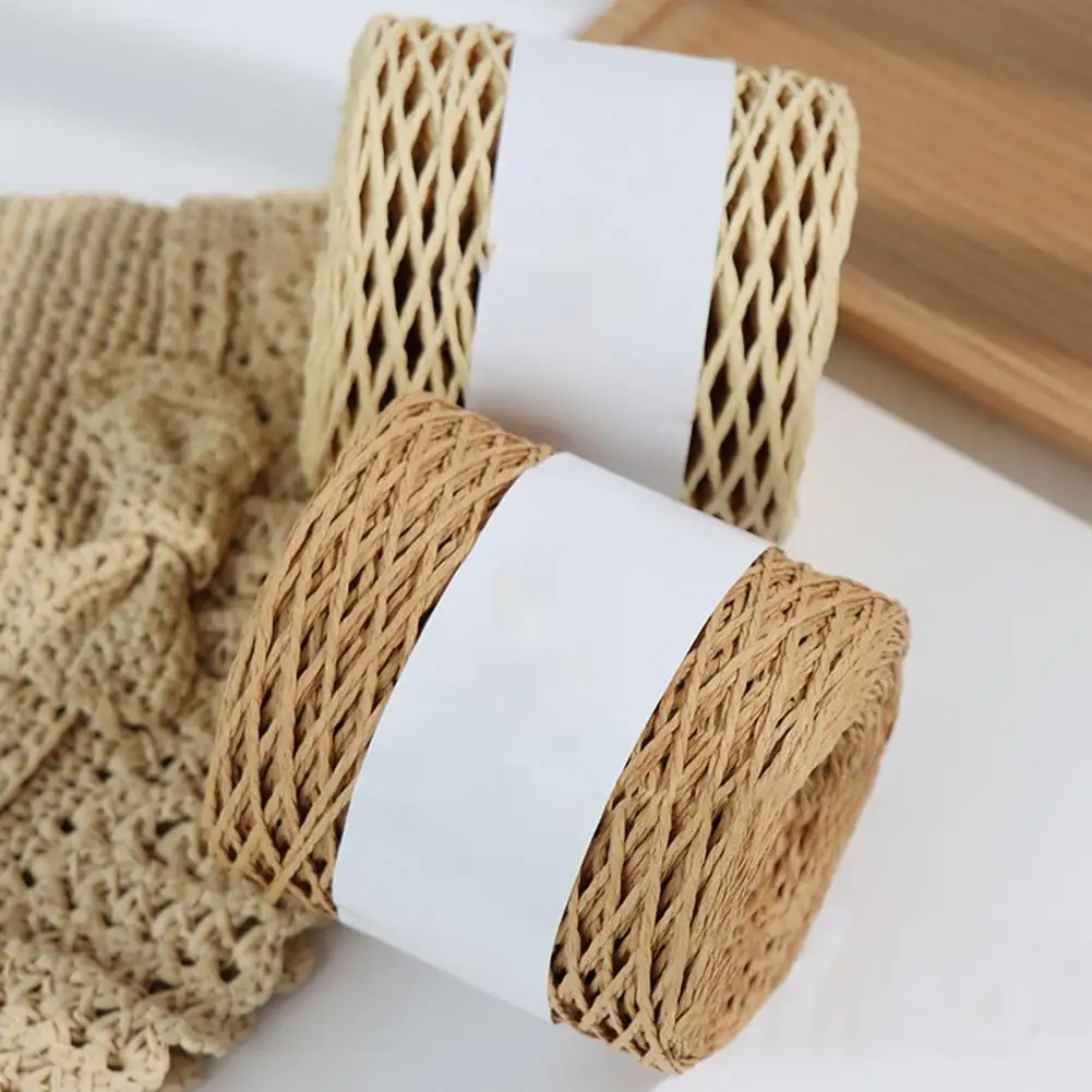 1 Roll Straw Braided Thread  Flexible Sewing Cotton Straw Braided Thread For DIY Sunhat Beach Bag Cord Household Supplies