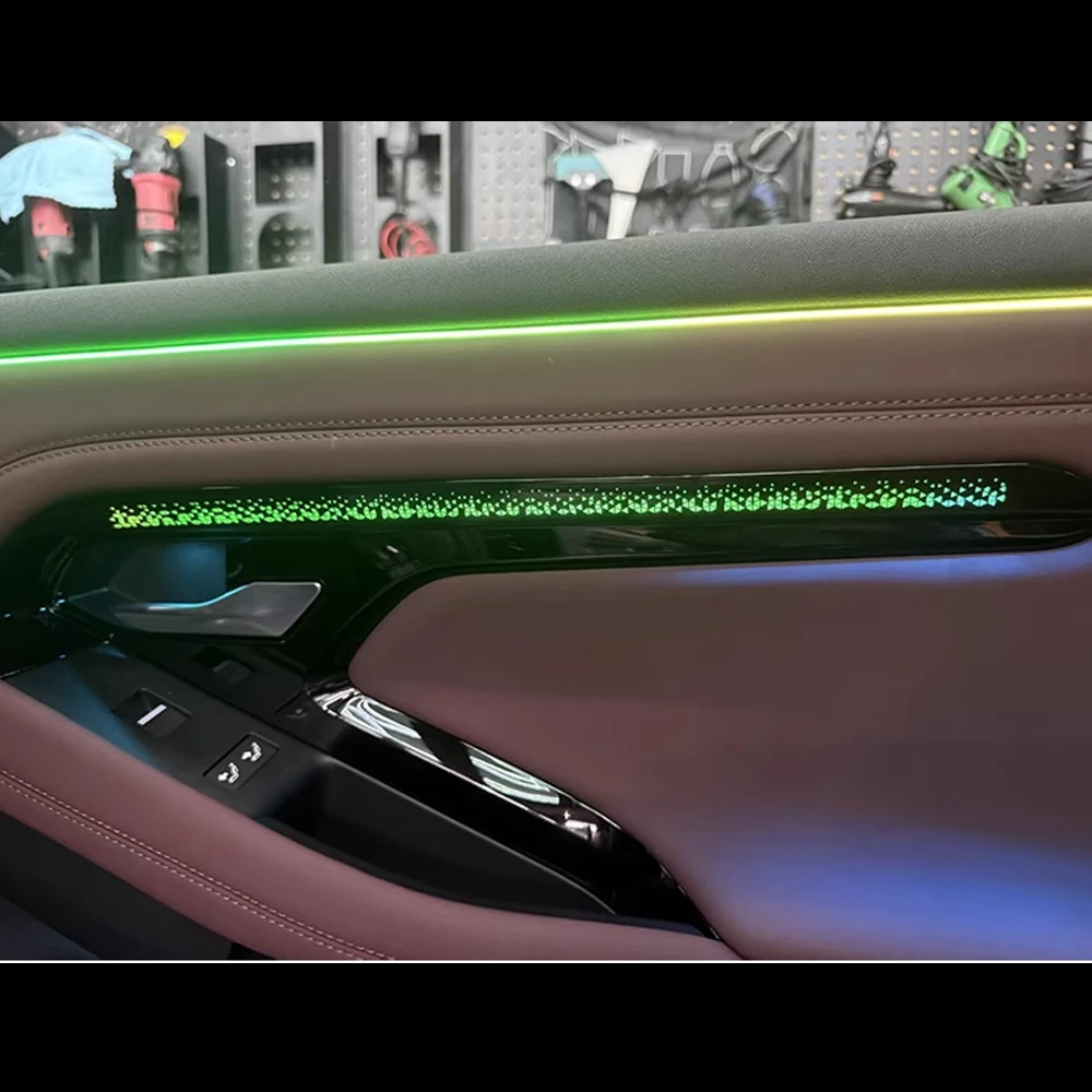 For Range Rover Evoque 2015-2025 Button Control Ambient Light Dashboard Door illuminated Strip LED Decorative Atmosphere Lamp