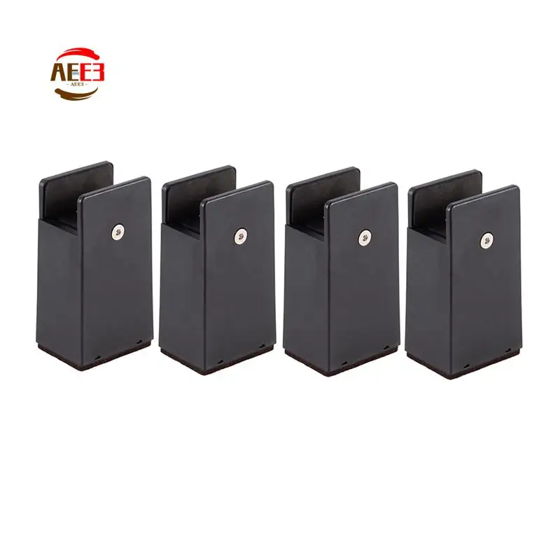 AEE3-1Set Adjustable Bed Risers 4In Furniture Risers With Screw Clamp For Furniture Thickness 0-1.6In For Table