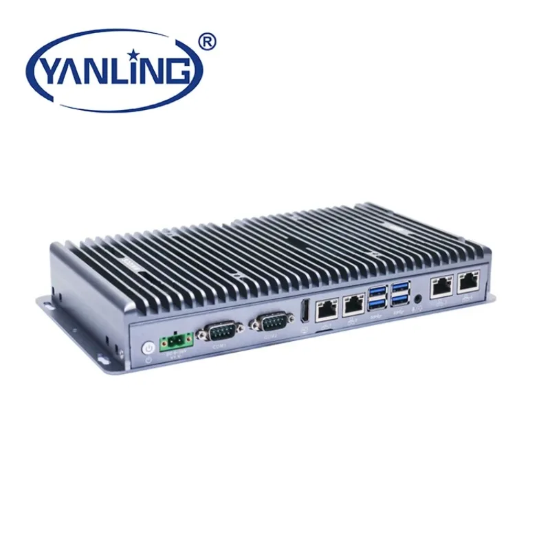 Picture 3: Dual Core Four Threading Mini PC Fanless Industrial Computer Core I3 10110U With 4xI210 LAN Embedded In Stock