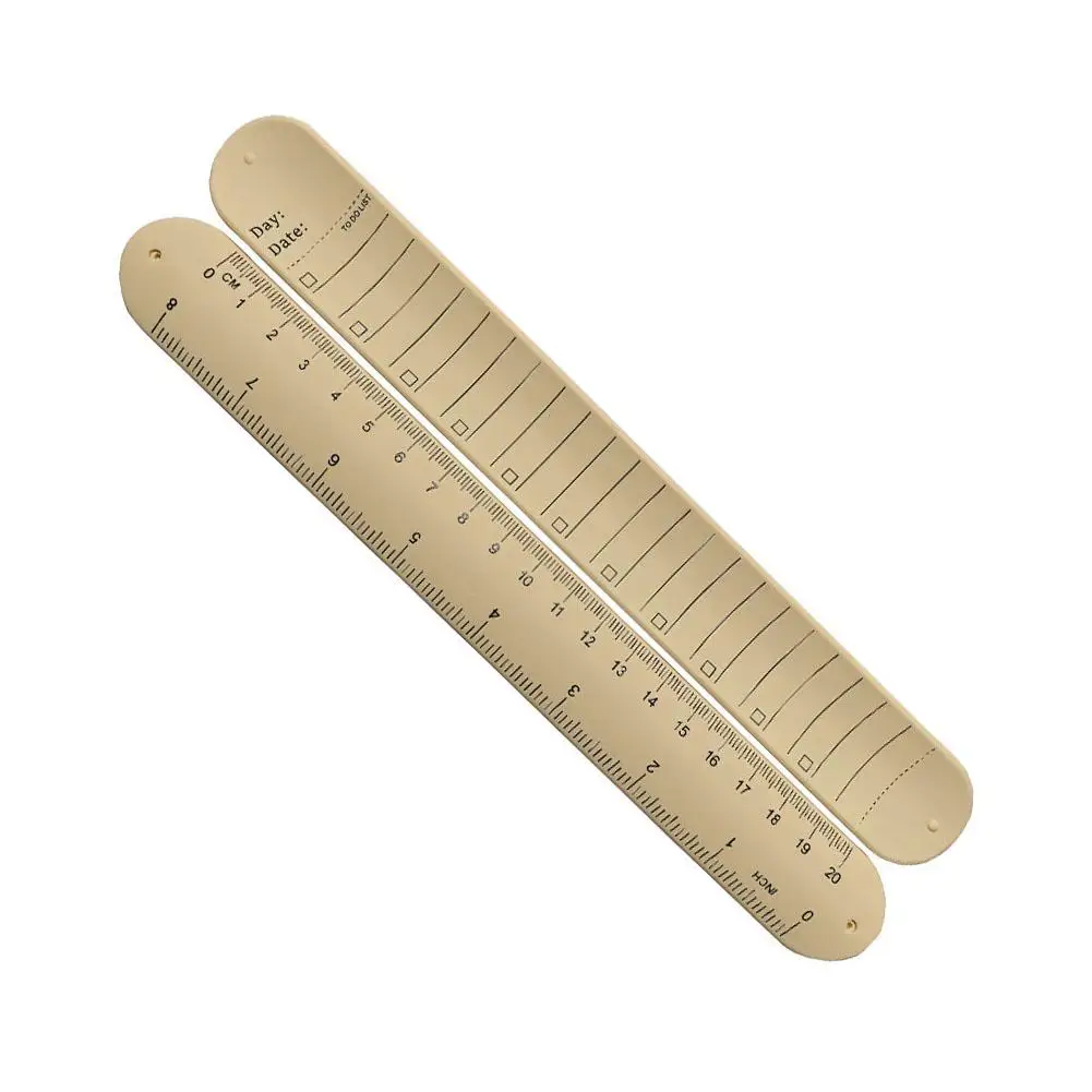 Correa de muñeca de bolsillo para escribir notas usable, correa de muñeca impermeable borrable con escala de gran tamaño para niños, Z2C2