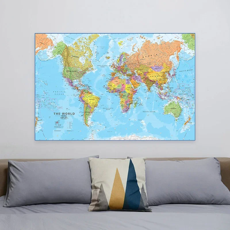 100*70 cm La Mappa del Mondo Immagine Decorativa Non tessuto Tela Pittura Wall Art Poster Senza Cornice Stampa Home Decor Materiale Scolastico
