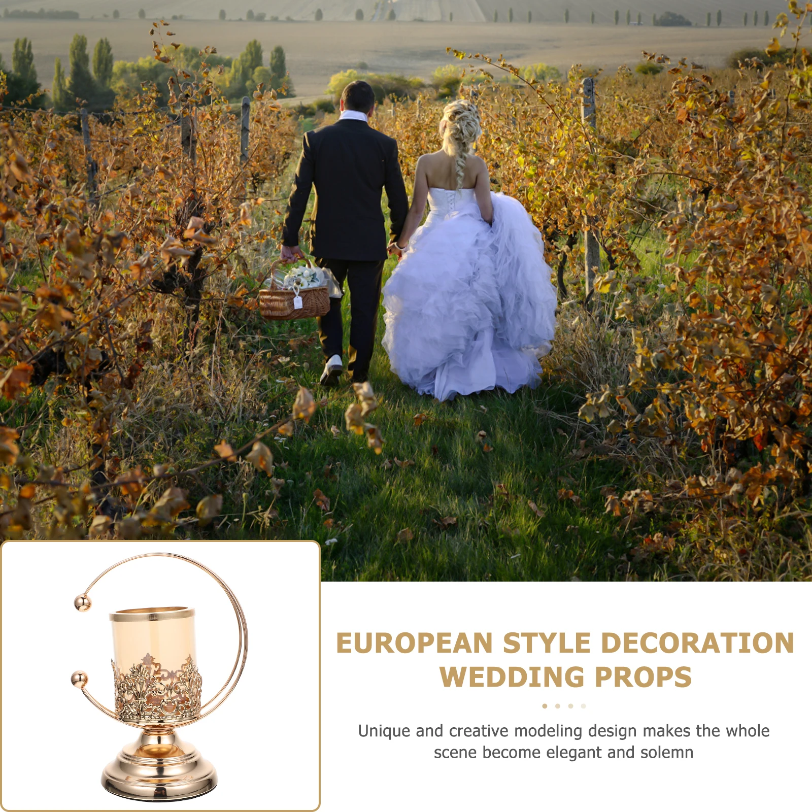 

Moon Shaped Iron Holder Creative Delicate Cup Decorative Wedding Party Home Desktop Ornament Iron Candlestick