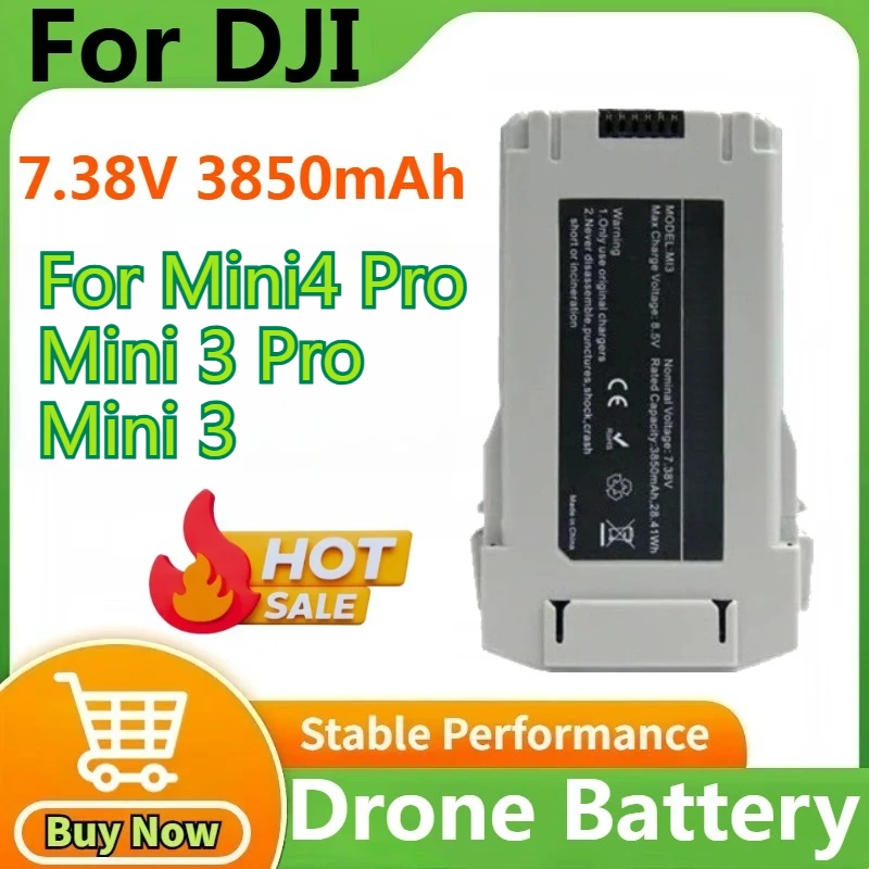 

For DJI Mini 4 Pro Battery Plus 3850mAh Flight Time 45 Minutes Compatible Mini 3/Mini 3 Pro Drone Flight Battery Accessories