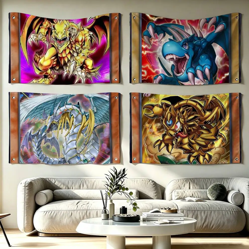 Y-Yu-Gi-Oh Victory Dragon Flags Wall Hanging Tapestry Outdoor Garage Room Decorative flag Background Blanket