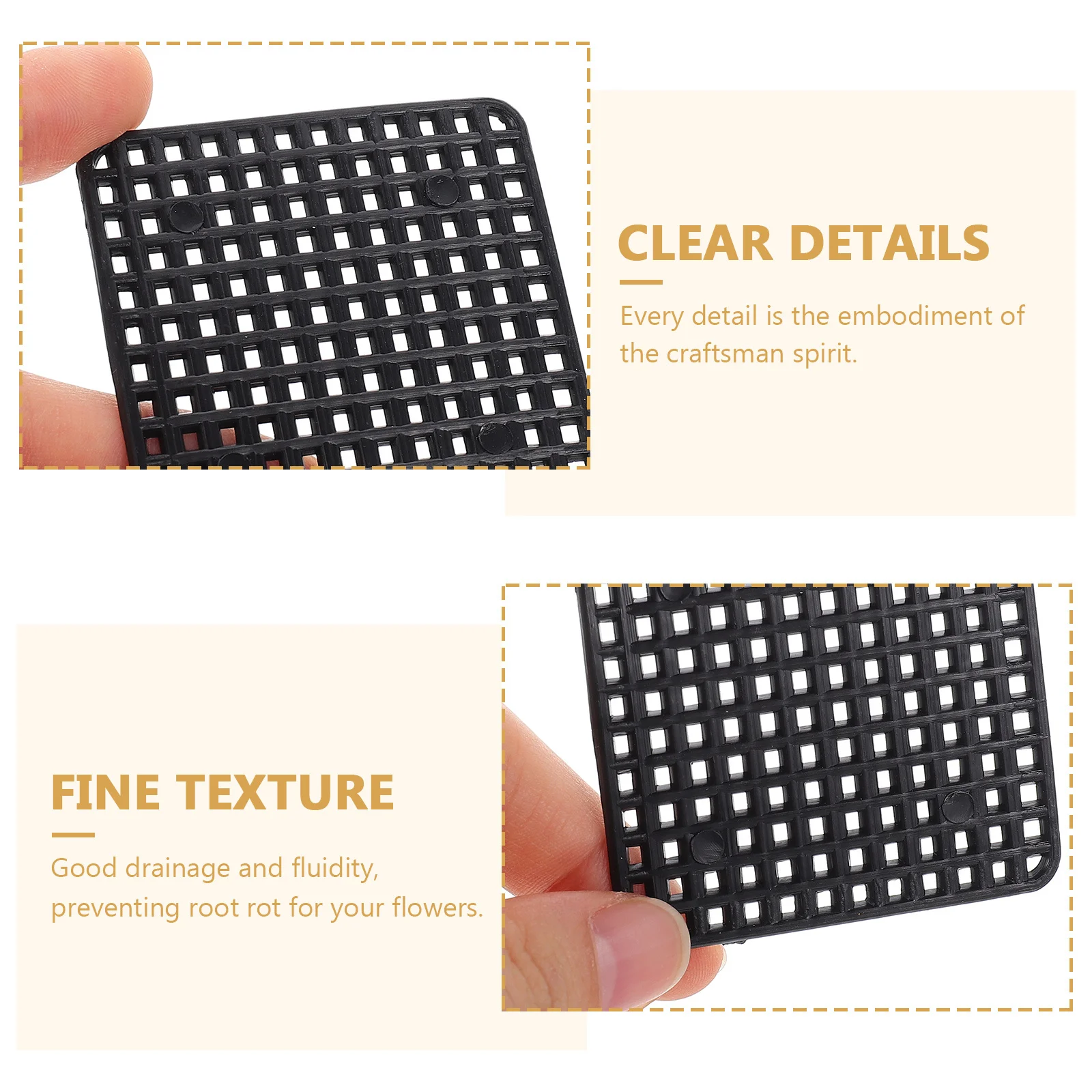 

30pcs Flowerpot Bottom Cushions Square Planter Hole Mesh Mats Bonsai Drainage Gaskets For Soil Insect Prevention Plant Pots