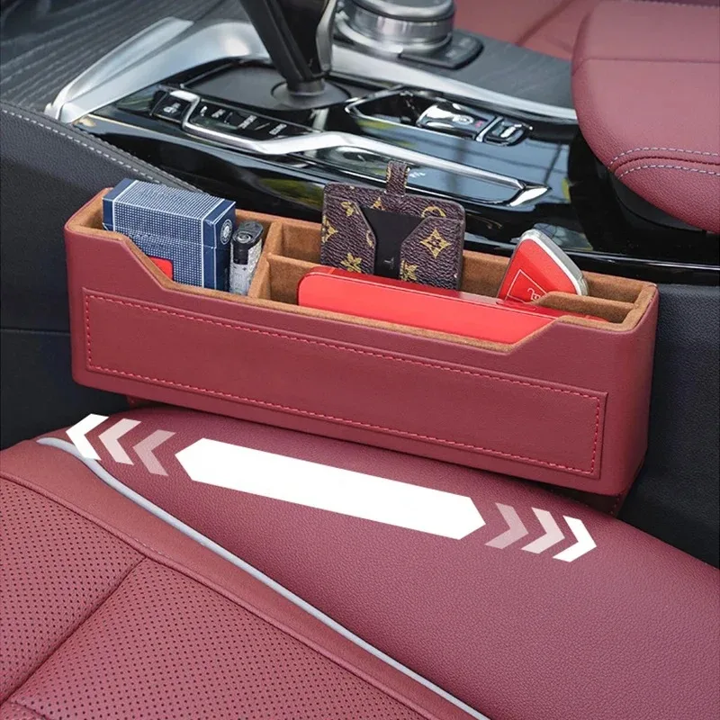 سيارة متعددة الوظائف الجلود شق الجانب تخزين محفظة جيب مفاتيح بطاقة صندوق تخزين لمقعد كوبرا ولد 2022-2024 2025 #4