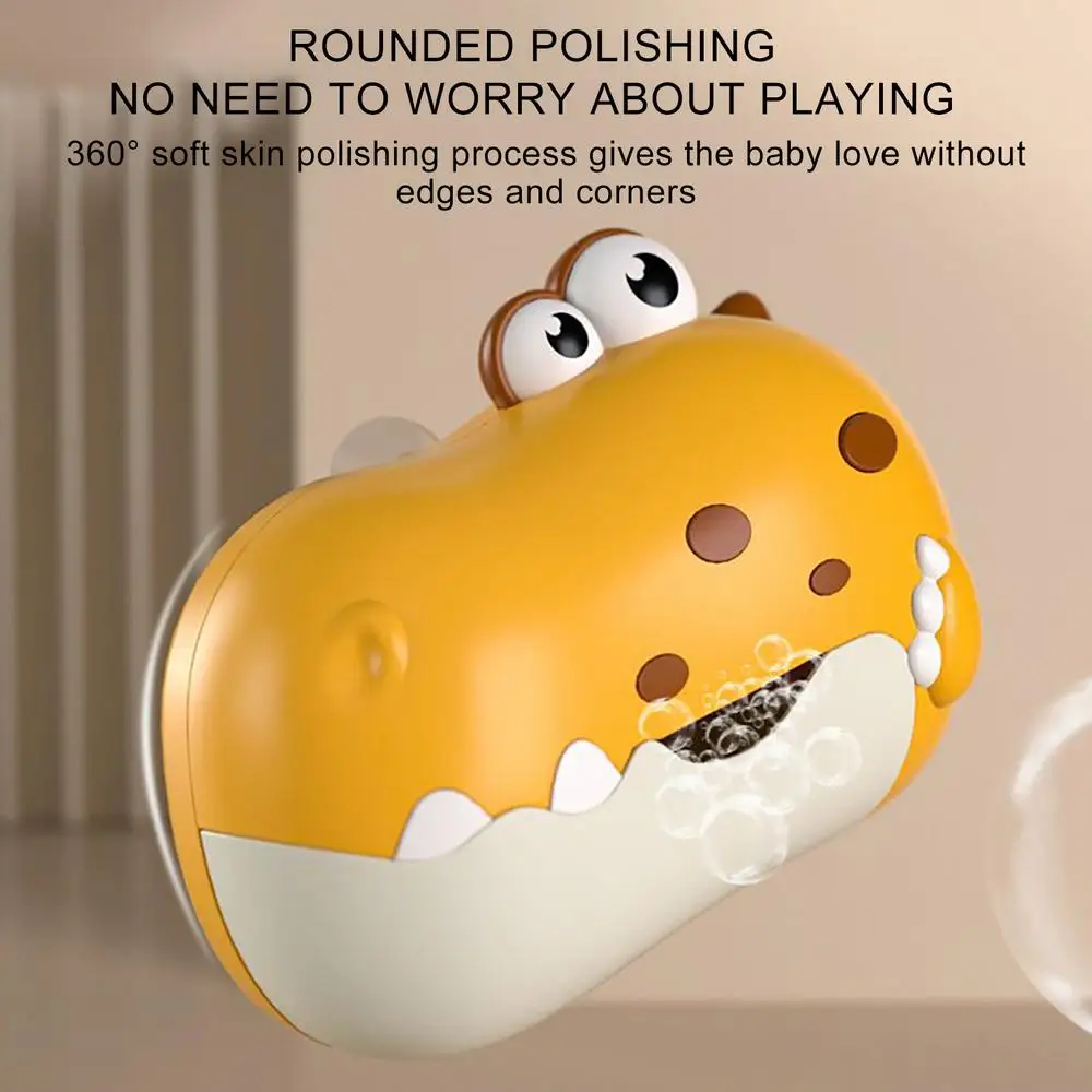Dinosaurusbad Bubble Machine Muziek Automatische bellenblazer Elektrisch met zuignap Kinderen Badgenoot voor baby's
