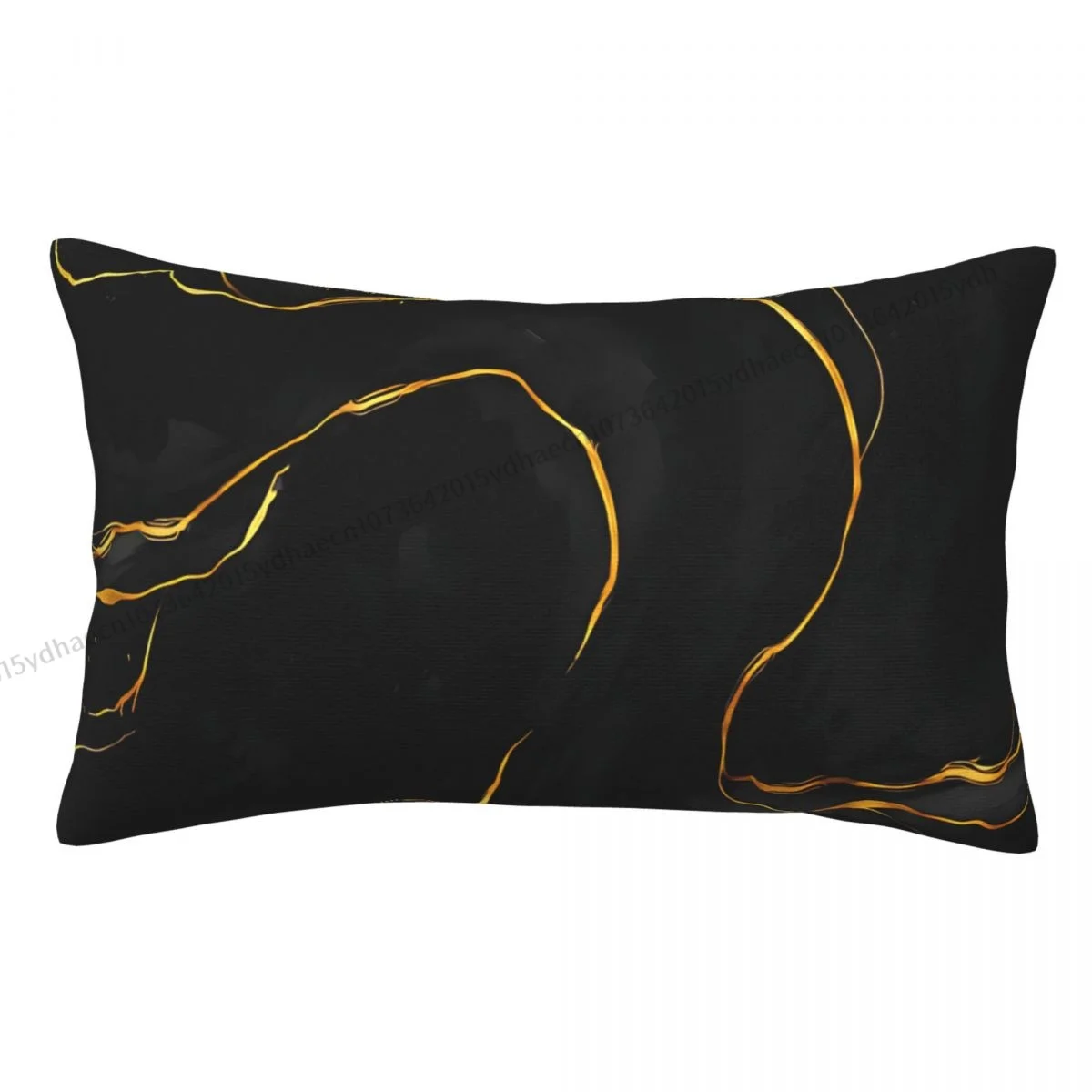 Black Marble Gold Pattern Printed Pillow Case Backpack Coussin Covers Reusable Home Decor Pillowcase