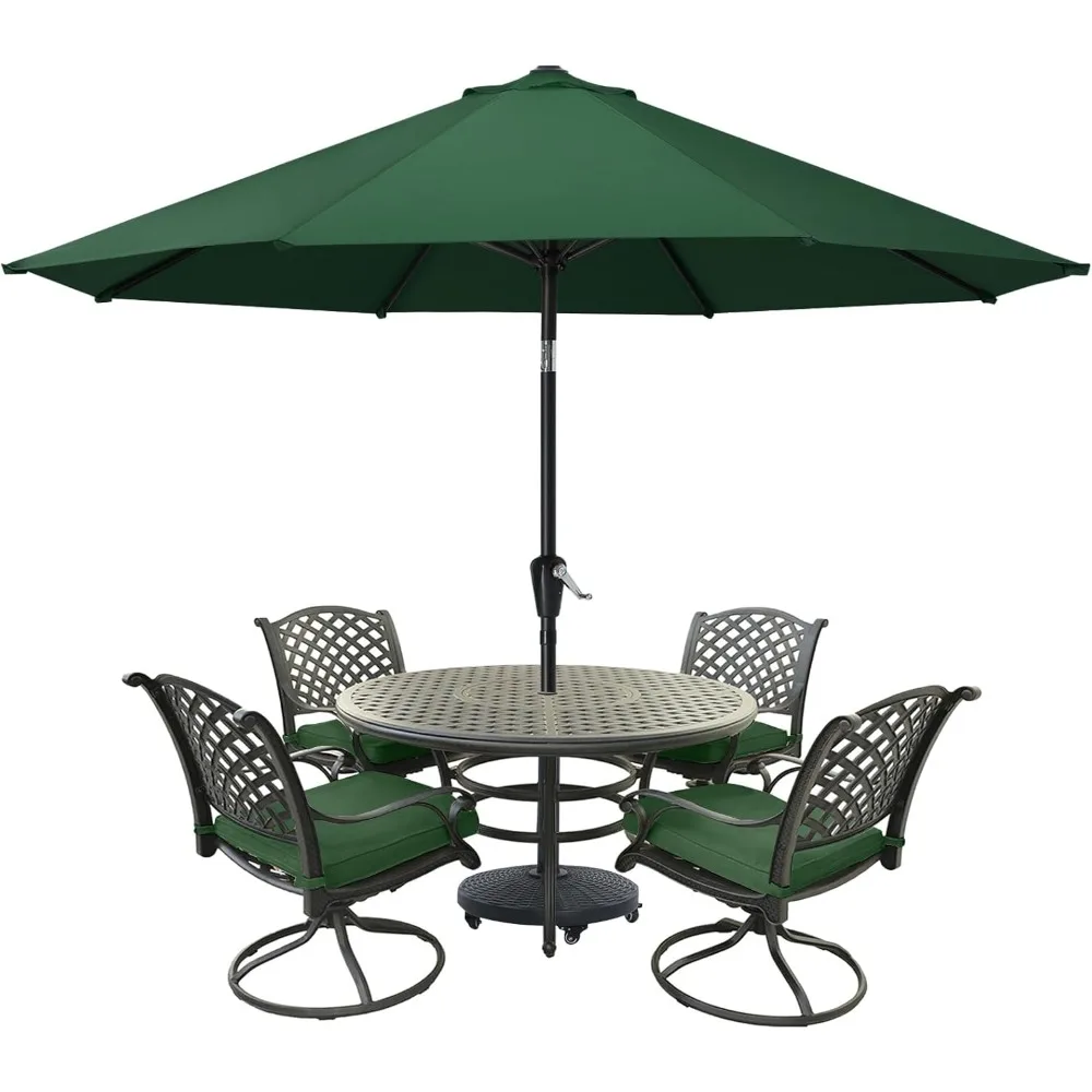 Patio Umbrella for Outdoor Market Table -8 Ribs (9ft,Forest Green)