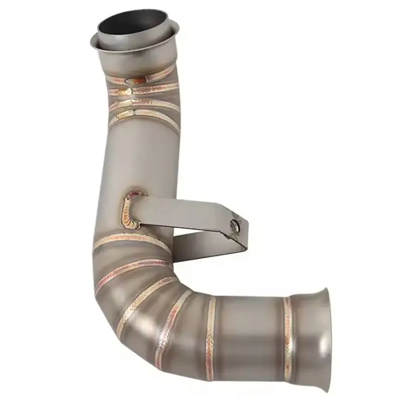 AEA6-Motorcycle Exhaust Escape Moto Systems Stainless Steel Mid Link Pipe Connect Muffler Slip On For CF MOTO 800NK