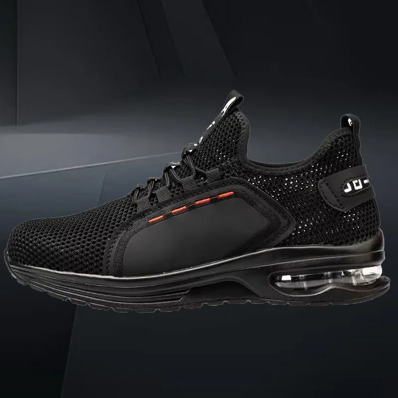 Мужская и женская защитная обувь со стальным носком на воздушной подушке, дышащие рабочие кроссовки с защитой от проколов, легкая защитная обувь, конструкция