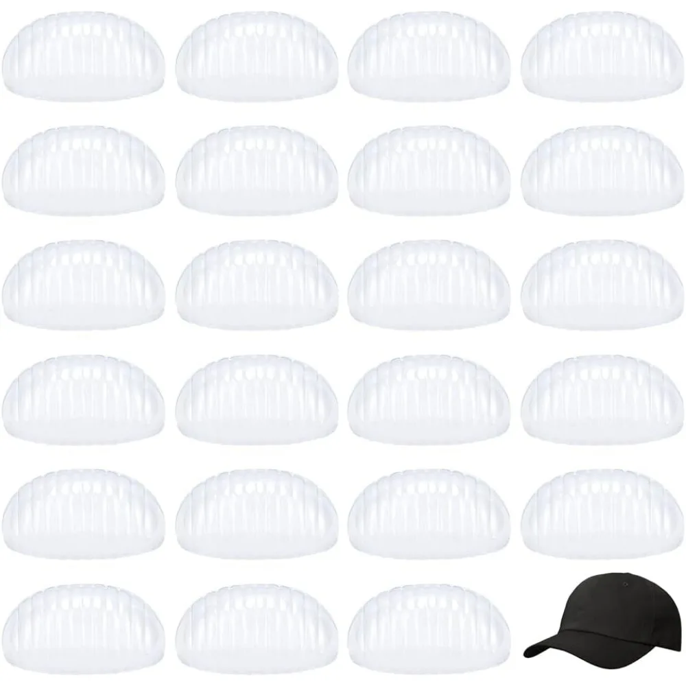 24pcs Clear Plastic Cap Insert Shaper - Baseball Cap Golf Hat Support Holder