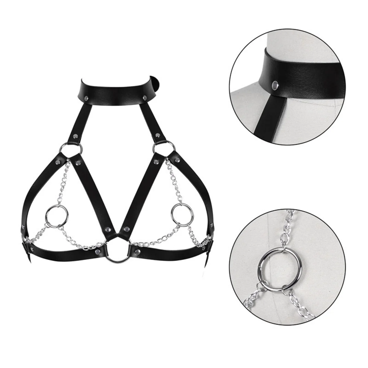 Sex Bondage BDSM Kit Restraints Leather Handcuffs Sex Toys Body Harness Bondage Waist Straps Cuffs Adult Erotic Toys For Couples