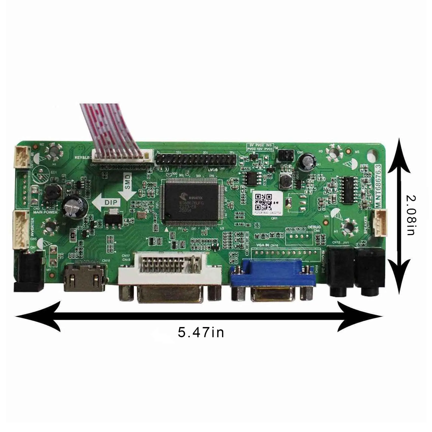 H-D DVI VGA LCD Controller Board For 16.7inch M167XGBN30-01A LCD Screen