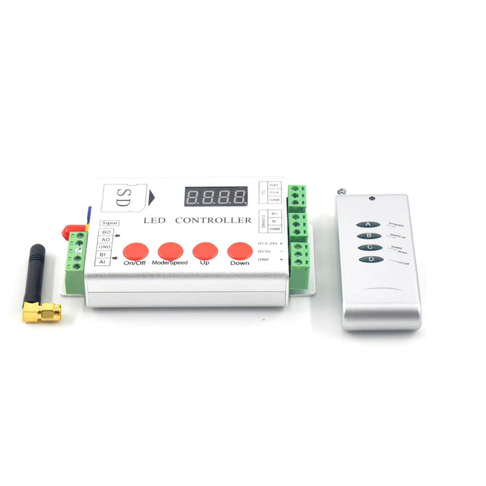 DC 5-24V 2811 Full-color Rgb controller Single port SD Magic Color Wireless LED SD Card Control WS2812B SK6812 WS2801 LPD8806