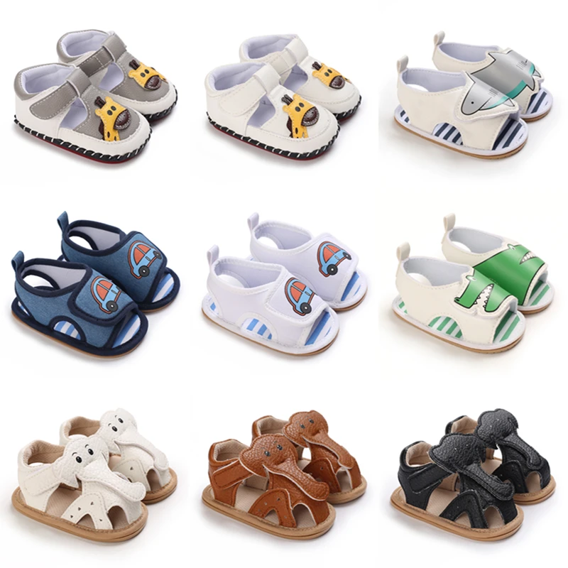 New Baby Shoes Infant Boys Girls Summer Cartoon Sandals Newborn Baby Soft Rubber Anti-Slip First Walkers Kids Casual Crib Shoes