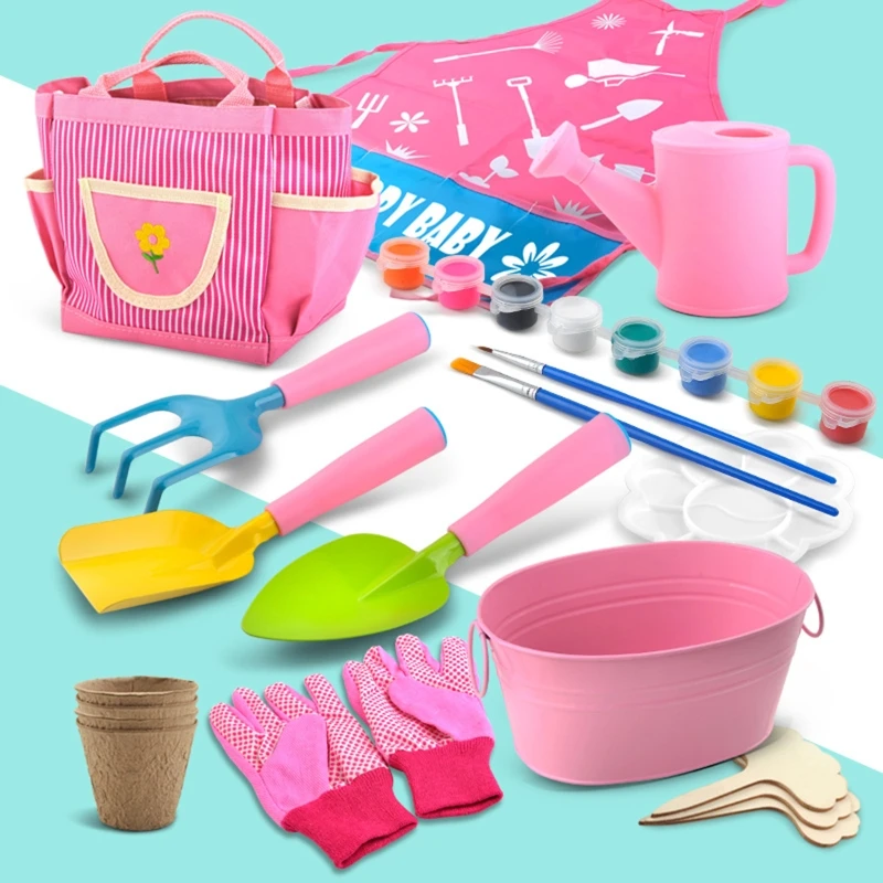 1 conjunto plantando as ferramentas infantis pá araquinho rake