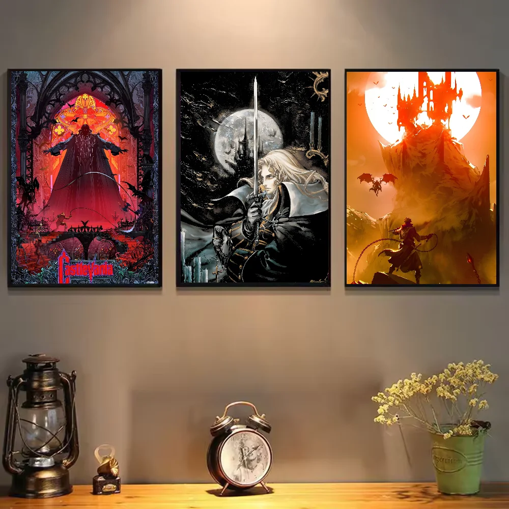 Castlevania Anime Game Poster HD art sticky wall waterproof home living room bedroom bar aesthetic decoration