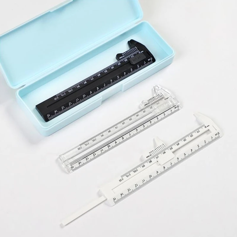 0-6Inch / 0-7Inch Mini Caliper Double Scale Plastic Vernier Caliper for Jewelry Slidings Gauge Ruler Measuring Tool