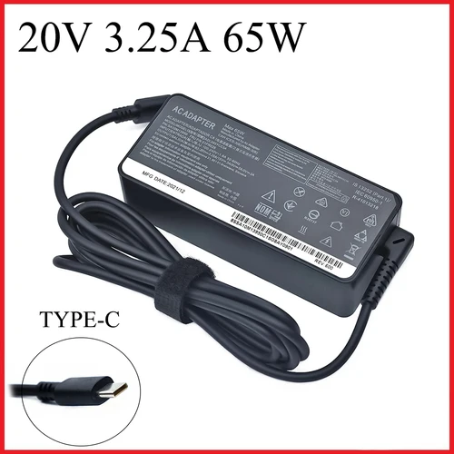 20V 3.25A 65W USB tipo C AC cargador adaptador de corriente para ordenador portátil para Lenovo Thinkpad X1 Carbon Yoga X270 X280 T580 P51 P52s E480 E470 S2
