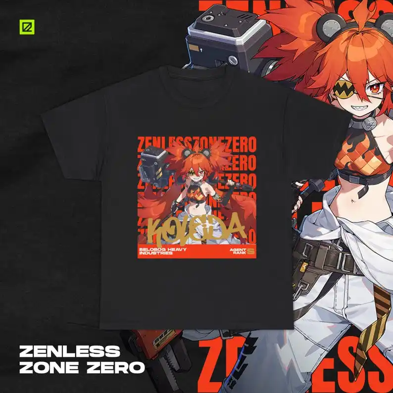 Zenless Zone Zero Koleda Shirt ZZZ Gacha Game Merch Fan Shirt Unisex Cotton Cotton shirt