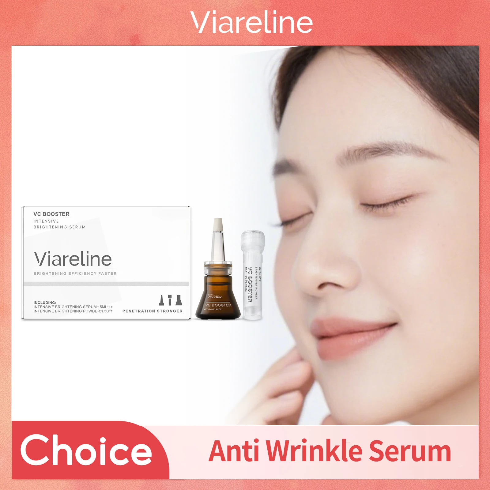 

Vitamin C Facial Serum Dark Spot Remover Brightens Skin Tone Moisturizing Repair Lighten Fine Line Vitamin C Whitening Powder