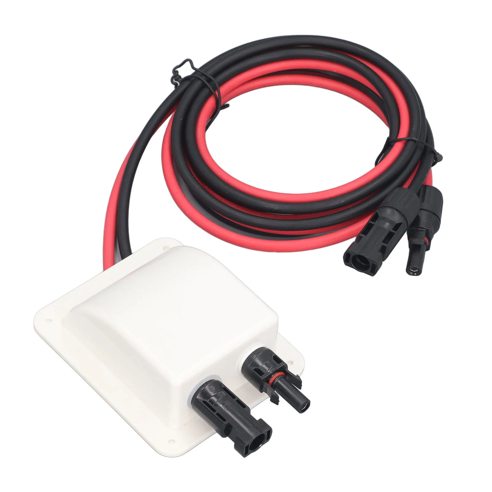 Solar Double Cable Entry Gland Box Waterproof Housing for RV Roof Boat Yacht Camping Travel with 2m 10AWG Extension Cord