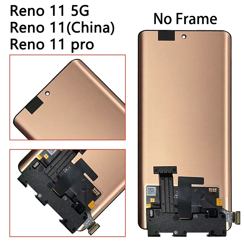 AMOLED For Oppo Reno11 CPH2599 LCD Reno 11 (China) PJH110 Display+Touch For Oppo Reno 11F CPH2603 /11Pro CPH2607