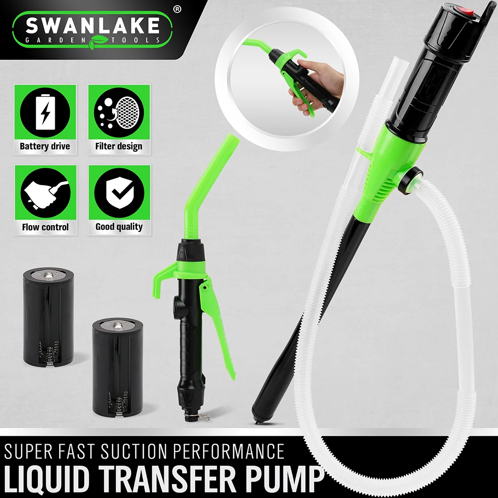 

ИНСТРУМЕНТЫ SWANLAKE GARDEN Портативный аккумуляторный насос, насос для перекачки жидкого топлива/воды, 2,2 галлона на мин.