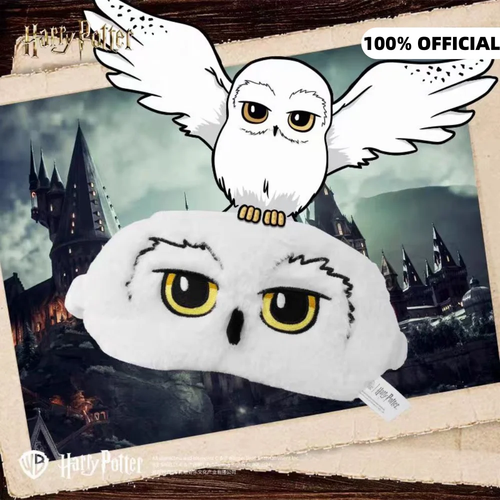 Genuino Harry Potter Hedwig máscara de ojos de felpa Hogwarts mercancía de película parche de bloqueo de luz gafas de sueño de dibujos animados regalos para niñas