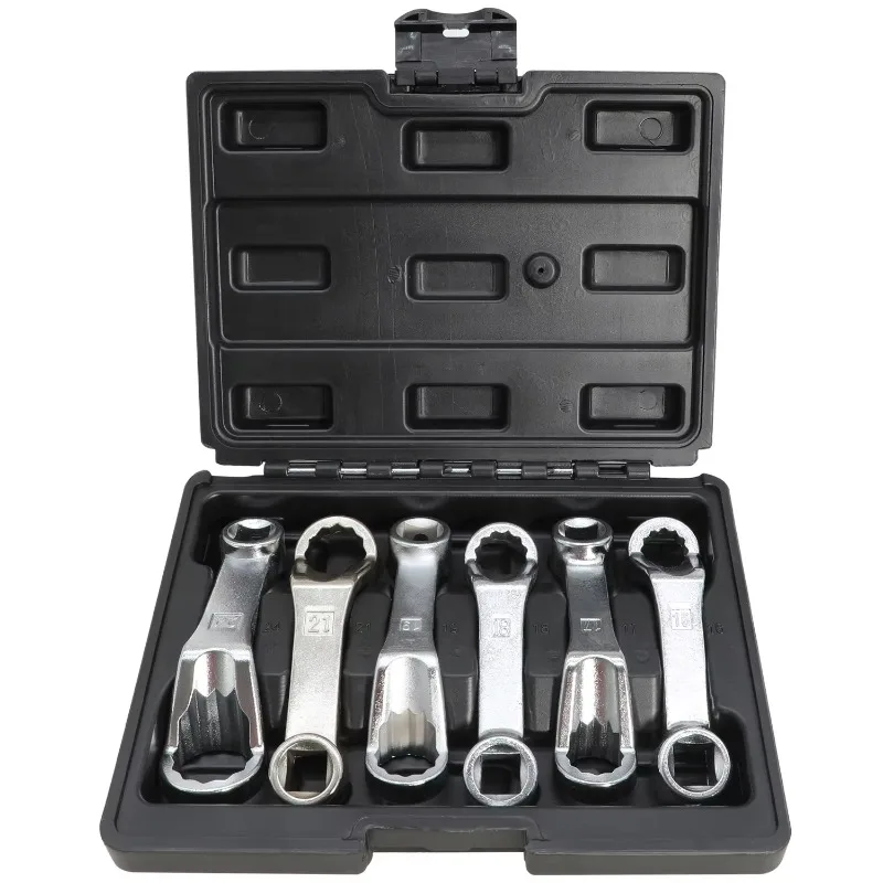 

6Pcs 16mm - 24mm Engine Motor Mount Socket Rear Camber Adjusting Wrench Offset Wrench for Automotive Tool Set