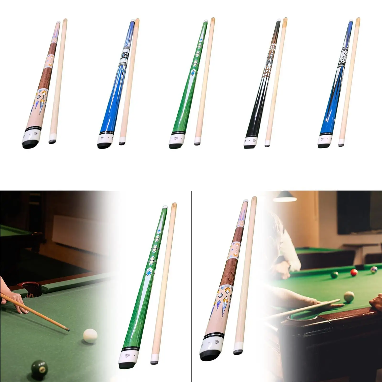 

Бильярдный кий 145 см, двухсекционный бильярдный кий для взрослых, начинающих бильярдных игроков