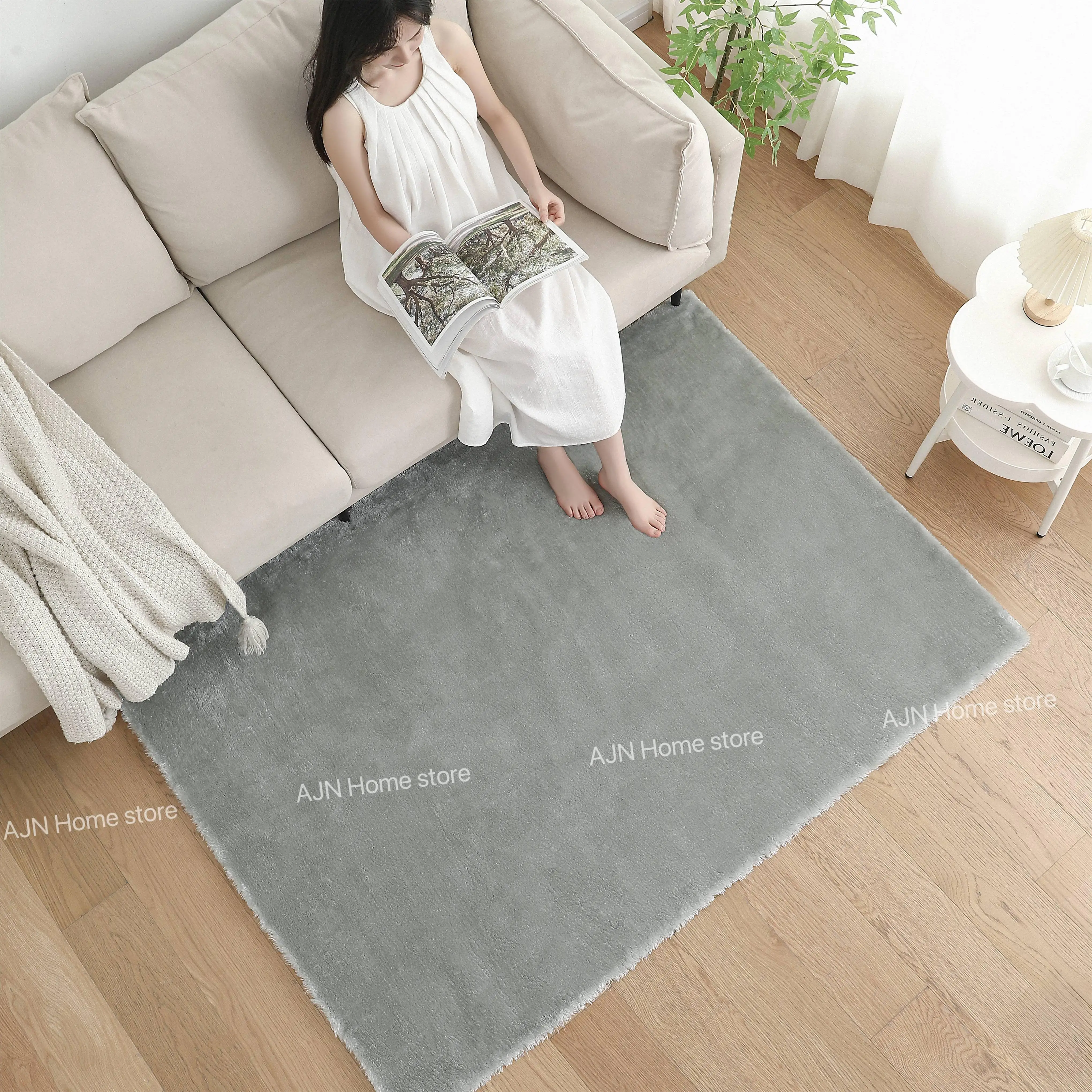 120Round/80X150CM/120X170CM Plush lambskin white/grey/rose living room Decor bedroom nobleness  home area rug