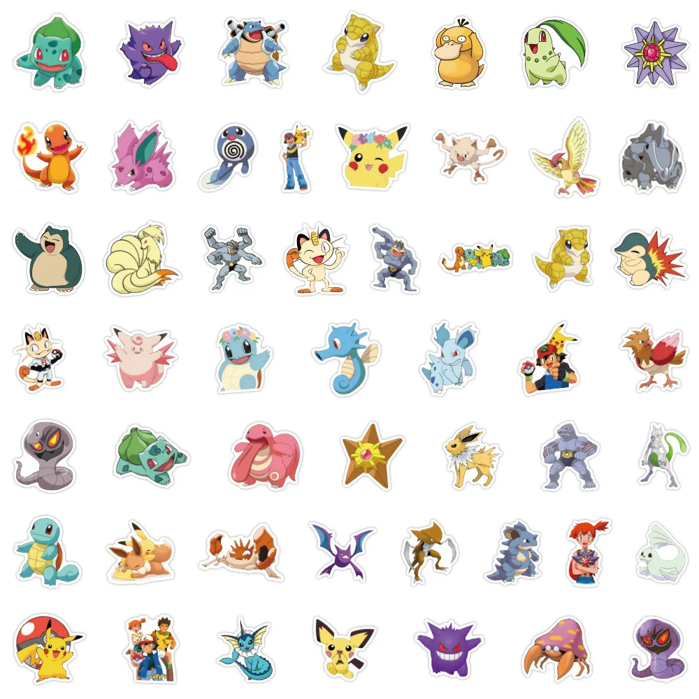 50pcs Pokemon Luggage Luggage Laptop DIY Cartoon Graffiti Stickers