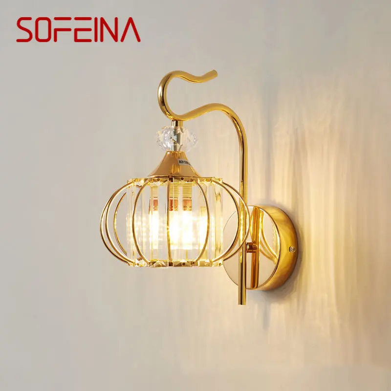 

SOFEINA Nordic Wall Lamp Modern Indoor LED Creative Crystal Sconces Light for Home Living Room Bedroom Decor