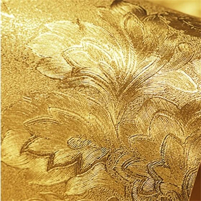 wellyu оfaniи nuovo oro di alta qualità Damasco carta da parati Bar KTV discoteca soffitto soggiorno TV sfondo muro carta da parati riflettente