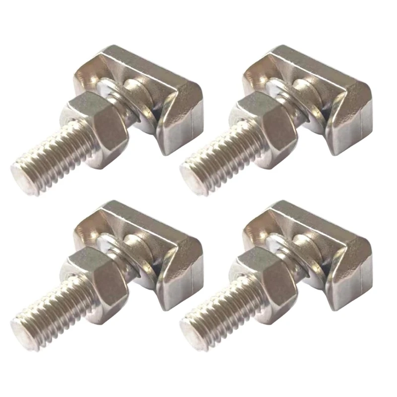 Auto Top Post Positive Negative T-Bolt Stainless Steel Battery Cable Connector Terminal Fastener Replacement Part 4pcs