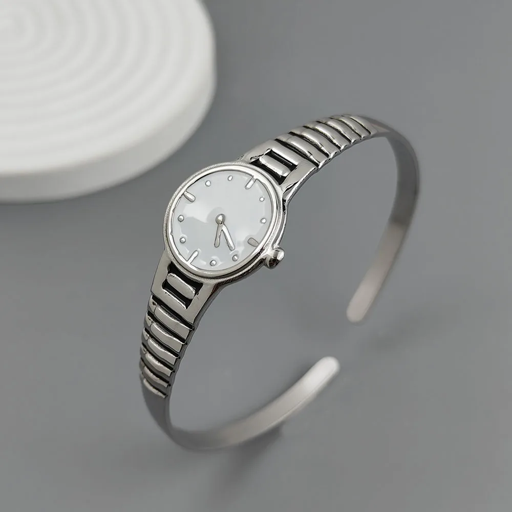 New watch shape stainless steel gold plated 18K bracelet, high quality waterproof silver jewelry, couple gift